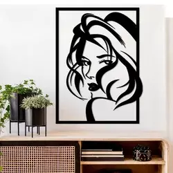 Wallity Zidna dekoracija Look, 56 x 41 cm, Crna