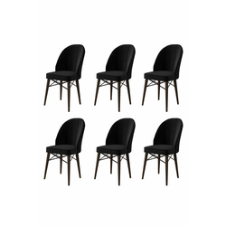 HANAH HOME Set 6 stolica Ritim Black Brown