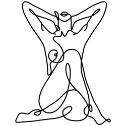 WALLXPERT Zidna dekoracija Geometric Nude Woman