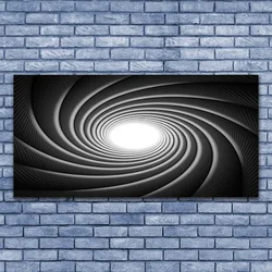 tulup.si Slika na steklu Abstrakcija graphics 140x70 cm 2 obešalnika