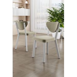 HANAH HOME Set stolica (4 komada) Arfe Cream White