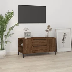TV ormarić smeđi hrasta 102x44,5x50 cm konstruirano drvo