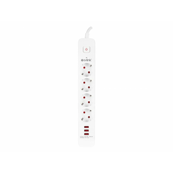 S-LINK Produžni kabl SPG403U 4 utičnice 3XUSB 1.5M beli (18936)