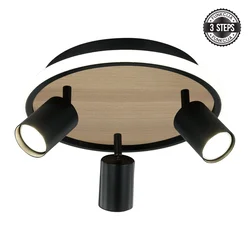 LED plafonska lampa FG150-3 BK+WD