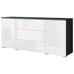 P & B Komoda Vera, Bela, Visoki Sijaj, Antracit