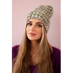 Womens cap Lora K312 green + brown