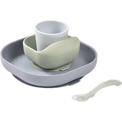 Beaba 4-Piece Silicone Dinner Set jedilni set Pebble 4m+