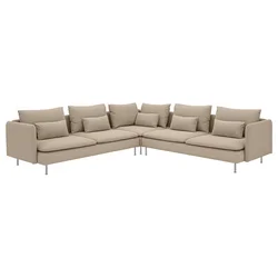 SÖDERHAMN Ugaona sofa, 6-sed, Kelinge bež