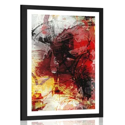 Plakat s paspartujem sodobna medijska slika - 60x90 silver