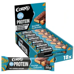 Corny Protein beljakovinska ploščica s slanim karamelom 50 g karton 18 kosov