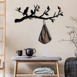 Lessentiel Maison Zidna vešalica Escaped Birds, 67x27x2cm, Crna