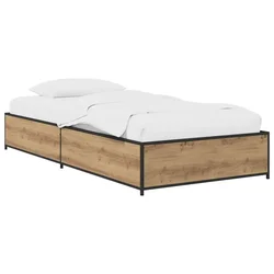 Vidaxl Konstrukcija postelje Artisan hrast 80 x 200 cm Inženirski les