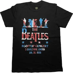 The Beatles Drop T Rooftop Flag Black XL Majica