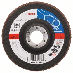 Bosch Lamelni brusni disk Profess for Metal 2608607366, Ravni, Ř125 mm, P60