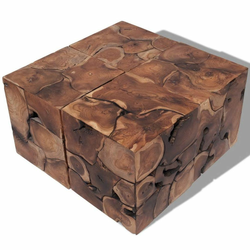 Stolci 4 kom smeđi 40x40x45 cm od masivne tikovine