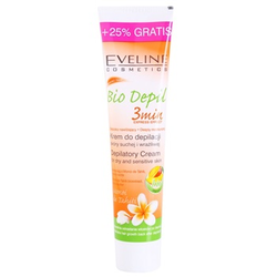 Eveline Cosmetics Bio Depil krema za depilaciju za suhu i osjetljivu kožu (Depilatory Cream With Extracts From the Mango) 125 ml