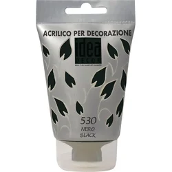Maimeri Idea Decor Akrilna barva Black 110 ml 1 kos