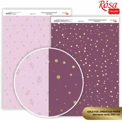 Papirji za scrapbooking Drops A4 - zlate pike 3