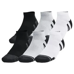 Nogavice Under Armour Unisex Perf Tech 6pk Low Mod Gray/Mod Gray/Jet Gray XL