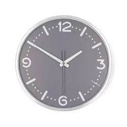 Nedis CLWA3226SS - Zidni sat prečnika 30,5 cm, 1x AA, matni hrom