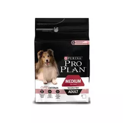PRO PLAN Suva hrana za pse, Dog Adult Medium OptiDerma Sensitive Skin, Losos, 3 kg