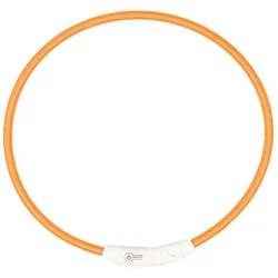 Duvo+ LED svetleća USB najlonska ogrlica narandžasta 65 cm