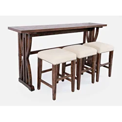 Livin Hill Barska miza s kompletom, 188x91,5x46 cm, rjava