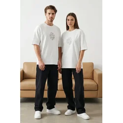 Trendyol Muška majica Tmnss25Ts00098, Krem
