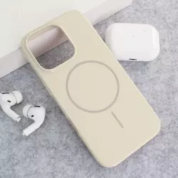 Maska Mag Case Nanobeats za iPhone 16 Pro krem