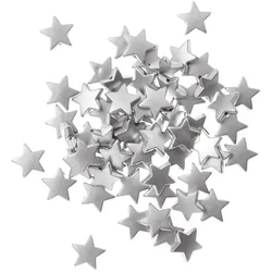 Dekorativne perle ZVEZDE Srebrne DIY 1,5 cm 60 kosov.