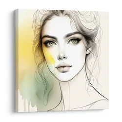 Slika nežne linije in barve - 20x20
