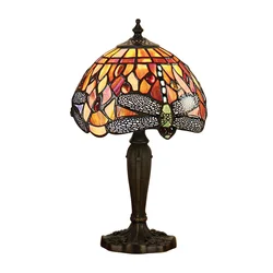 Endon 64091 - Stona lampa Tiffany DRAGONFLY 1xE14/40W/230V prečnik 20 cm
