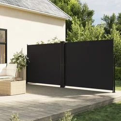 Uvlačiva bočna tenda crna 160 x 1200 cm