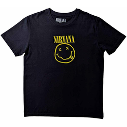 Nirvana Majica Yellow Smiley Flower Sniffin Unisex Black S
