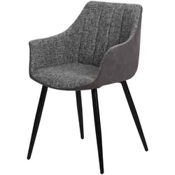 STOLICA SA RUKONASLONOM siva metal, tekstil