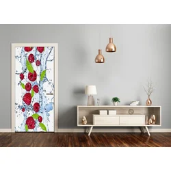 tulup.si Samolepilni tapete na vratih Maline 75x205 cm