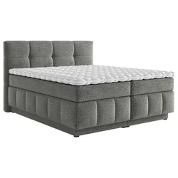 Carryhome BOXSPRING POSTELJA 180 cm x 200 cm , tekstil temno siva