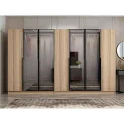 Hanah Home ormar sa reflektujućim staklom Nisa 20615, 315 cm, dore
