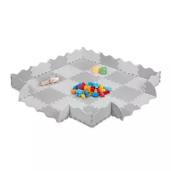 Northix Puzzle igralna podloga 36 delov mehka pena nedrseča
