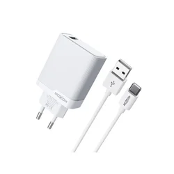 MOXOM MX-HC292 USB A na Type C 18W punjač beli