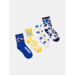 Sinsay - Pamučne čarape 4-pack Sonic the Hedgehog - plava