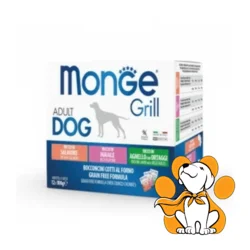 Monge Grill MultiBox, Salmon, Pork, Lamb 12x100g, Losos, Svinjetina i Jagnjetina