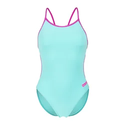 ARENA Enodelne kopalke LACE BACK SOLID  turkizna / lila