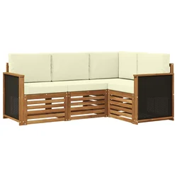 Setovi sofa s jastukom 4 pcs Čvrsto drvo akacije