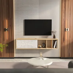 HANAH HOME TV polica Teo Floating Sapphire Oak White