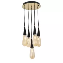 Opviq Luster AV-4236-5ET, 90x33cm, IP20, 220V-240 V, Zlatno-crne boje