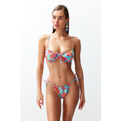 Trendyol Floral Patterned Balcony Tunnel Regular Bikini Set