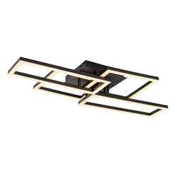 Rabalux Luster Drusus, LED, 40W, 3000-6500K, 70x35cm, Crni