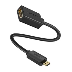 UGREEN Adapter UGREEN 20134 Micro HDMI na HDMI, 20 cm (črn), (20628239)
