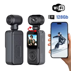 Smart akciona kamera Q5 2k sa memorijskom karticom 128Gb crna